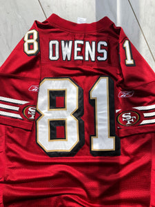 Vintage Reebok San Francisco 49ers Terrell Owens Authentic Jersey Size 54