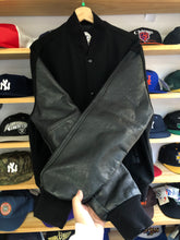 Load image into Gallery viewer, Vintage Jerry Leigh Space Jam Cast &amp; Crew Movie Promo Wool/Leather Varsity Jacket Size XL
