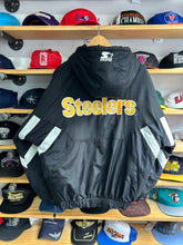 Load image into Gallery viewer, Vintage Starter Pittsburgh Steelers Pullover Front Pouch Jacket Medium
