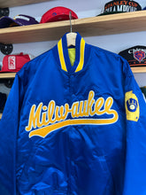 Load image into Gallery viewer, Vintage Deadstock Milwaukee Brewers Starter Satin Jacket Large NWT
