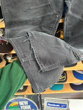 Load image into Gallery viewer, Carhartt 2014 Black Double Knees Faded Tatered &amp; Repairs 38x30
