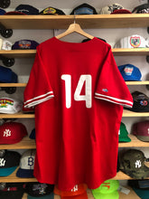 Load image into Gallery viewer, Vintage Majestic Philadelphia Phillies Rex Hudler Team Issued BP Jersey Size 50/2XL
