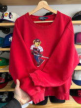 Load image into Gallery viewer, Vintage Polo Ralph Lauren Hockey  Bear Crewneck Sweater L / XL
