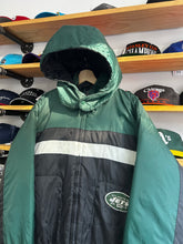 Load image into Gallery viewer, Vintage 90s Pro Player New York Jets Full Zip Hooded Jacket Medium / Large
