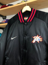 Load image into Gallery viewer, Vintage Nike Philadelphia 76ers Bomber Jacket Size Large
