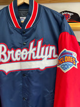 Load image into Gallery viewer, Vintage 90s / Early 2000s Brooklyn Cyclones Satin Jacket Large
