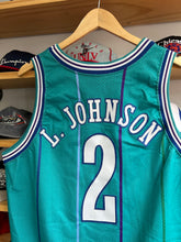 Load image into Gallery viewer, Vintage 90s Champion Charlotte Hornets Larry Johnson Authentic Jersey 44 Large
