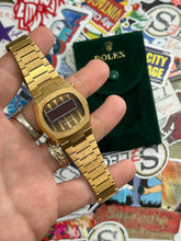 Load image into Gallery viewer, Vintage 1976 Bulova Computron LED Gold Tone Quartz Watch
