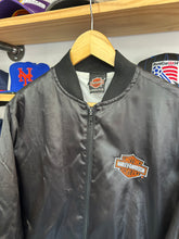 Load image into Gallery viewer, Vintage 1980s Harley Davidson Powertrain Operations Satin Employee Jacket Large
