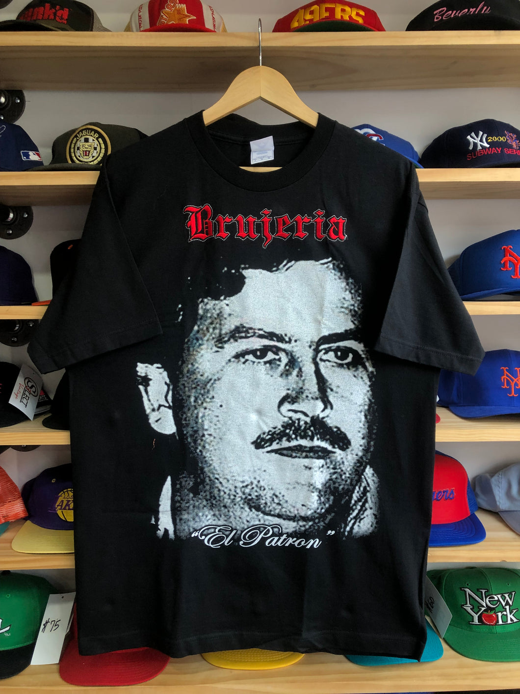 Deadstock Vintage Mexican Brujeria Escobar El Patron Tee Size Large