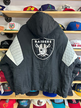 Load image into Gallery viewer, Vintage Oakland Raiders Starter Hooded Front Pouch Pullover Jacket Large

