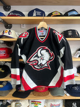 Load image into Gallery viewer, Vintage CCM Buffalo Sabres Goat Head Youth Small Jersey
