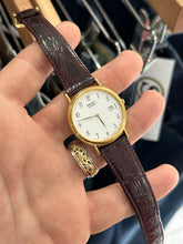 Load image into Gallery viewer, Vintage 1991 Seiko Gold White Arabic Numberal Dial w/ Date Quartz Watch
