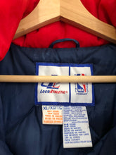 Load image into Gallery viewer, Deadstock Vintage Logo Athletic New Jersey Nets Puffer Jacket Size XL
