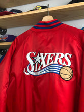 Load image into Gallery viewer, Vintage Nike Philadelphia 76ers Bomber Jacket Size XL
