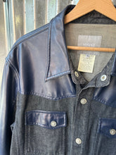 Load image into Gallery viewer, Vintage Versace Jeans Couture Denim / Leather Jacket Large

