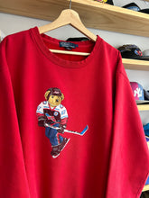 Load image into Gallery viewer, Vintage Polo Ralph Lauren Hockey  Bear Crewneck Sweater L / XL
