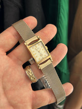 Load image into Gallery viewer, Vintage 1950s Gruen Precision Tank Small Seconds 10k RGP Hand Wind Watch
