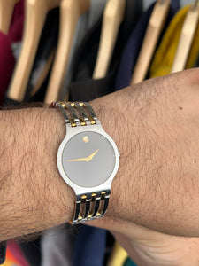 Vintage 90’s Movado Esperanza Two Tone Gold / Stainless Mens Quartz Watch