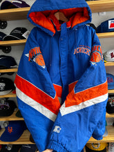 Load image into Gallery viewer, Vintage 90s Starter New Knicks Puffer Jacket Size XL
