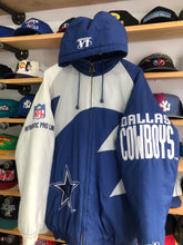 Load image into Gallery viewer, Vintage Logo Athletic Dallas Cowboys Sharktooth Puffer Jacket Size Medium
