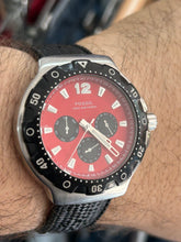 Load image into Gallery viewer, Vintage 90s Fossil Black / Red Chronograph Quartz Watch
