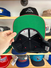 Load image into Gallery viewer, Vintage Yankees Black / Red Brim Yupoong Custom Snapback Hat
