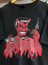 Load image into Gallery viewer, Vintage 1996 Fashion Victim Devil Tee Size XL
