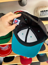 Load image into Gallery viewer, Vintage Yankees Black / Teal Brim Twill Custom Snapback
