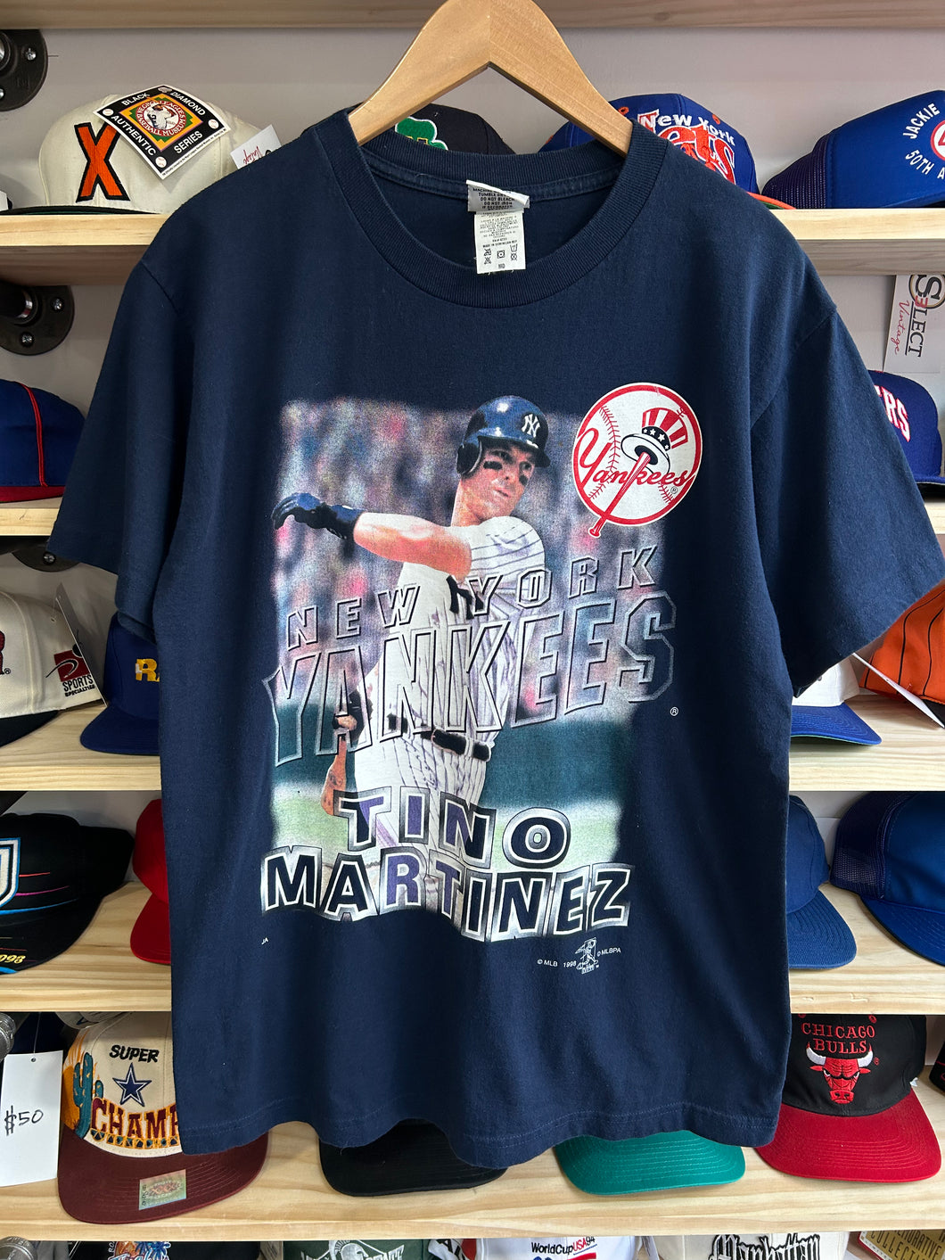 Vintage 1998 NY Yankees Tino Martinez Player Tee Medium