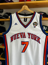 Load image into Gallery viewer, Adidas New York Knicks Latin Night Carmelo Anthony Swingman Jersey Large
