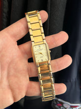 Load image into Gallery viewer, Vintage 1980s Jules Jurgensen Men’s Gold Tank Diamond Quartz Watch
