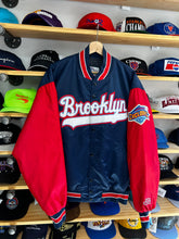 Load image into Gallery viewer, Vintage 90s / Early 2000s Brooklyn Cyclones Satin Jacket Large
