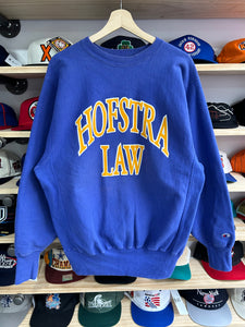 Vintage 90s Champion Reverse Weave Hofstra Law Crewneck Sweater XL
