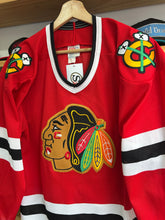 Load image into Gallery viewer, Vintage 90s CCM Chicago Blackhawks Hockey Jersey Size S/M
