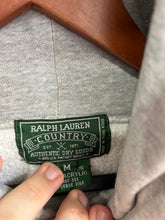 Load image into Gallery viewer, Vintage 90s Ralph Lauren Polo Country USA Flag Spellout Hoodie Large
