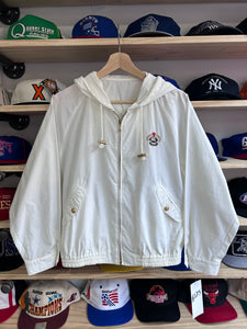 Vintage Burberrys Ladies White Hooded Jacket Medium