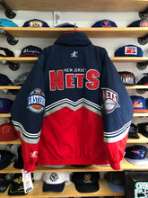 Load image into Gallery viewer, Deadstock Vintage Logo Athletic New Jersey Nets Puffer Jacket Size XL
