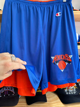 Load image into Gallery viewer, Vintage 90s Champion New York Knicks Reversible Practice Shorts Sz Large
