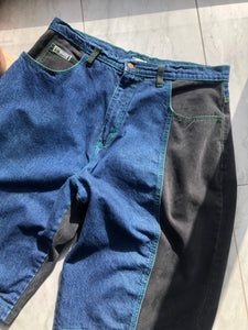 Vintage Cross Colors Colorblock Jean Shorts Size 40