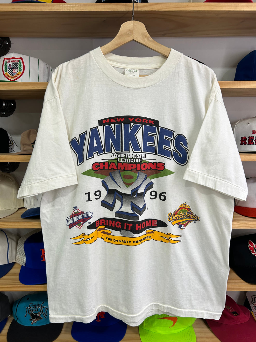 Vintage 1996 NY Yankees AL Champions Dynasty Tee XL