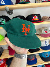 Load image into Gallery viewer, Vintage New York Mets Custom Logo Green Long Bill Strapback
