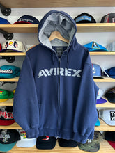 Load image into Gallery viewer, Vintage Y2K Avirex Navy Full Zip Sweater Large
