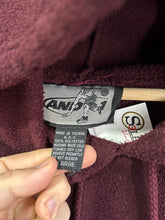 Load image into Gallery viewer, Vintage 90s AND 1 Burgundy Fleece Chenille Patch Hoodie XL
