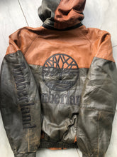 Load image into Gallery viewer, Vintage Timberland Beef &amp; Broccoli Boot 2 Tone Leather Bomber Jacket Size 2XL
