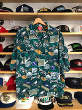 Load image into Gallery viewer, Vintage NFL Philadelphia Eagles Hawaiian Style Button Shirt Size Large
