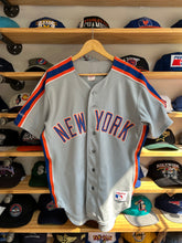Load image into Gallery viewer, Vintage Late 1980s Rawlings New York Mets Road Gray Racing Stripes Authentic Jersey 42 Large
