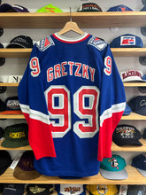 Load image into Gallery viewer, Mitchell &amp; Ness Wayne Gretzky New York Giants Hockey Jersey Size Small
