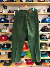 Load image into Gallery viewer, Vintage 1990’s Levi’s 554 Overdyed Green Denim Jeans Size 36x32
