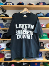 Load image into Gallery viewer, Vintage 1998 WWF The Rock Layeth The Smacketh Down Wrestling Tee Size XL
